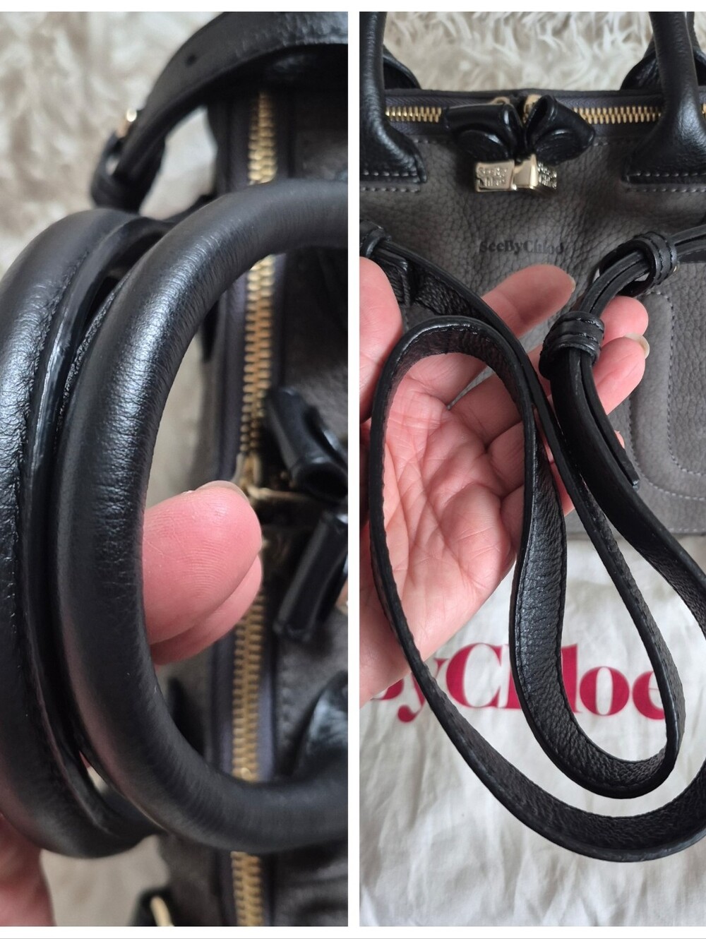 SEE BY CHLOE Suede KAY 2-Way Shoulder Bag - Picture 12 of 16